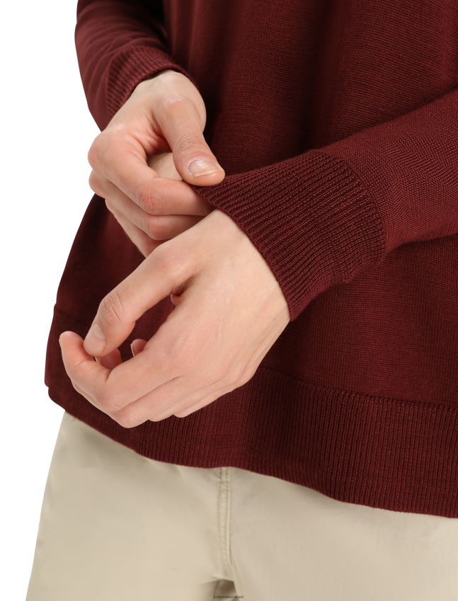 הַלבָּשָׁה Icebreaker סווטשירט סוודר מרינו נובה מגניב-לייט אספרסו נשים 42N8VN903