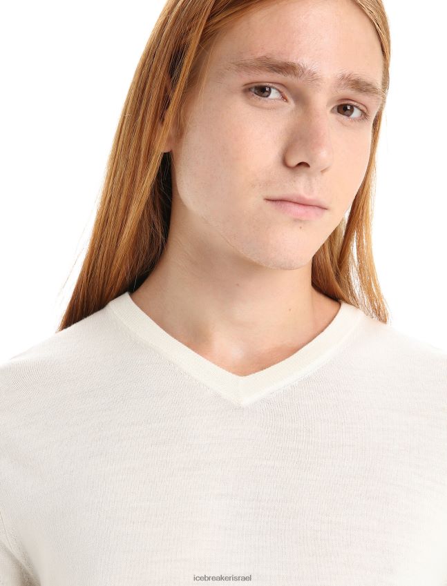 הַלבָּשָׁה Icebreaker סוודר מרינו וילקוקס עם שרוולים ארוכים עם צווארון V גִיר גברים 42N8VN226