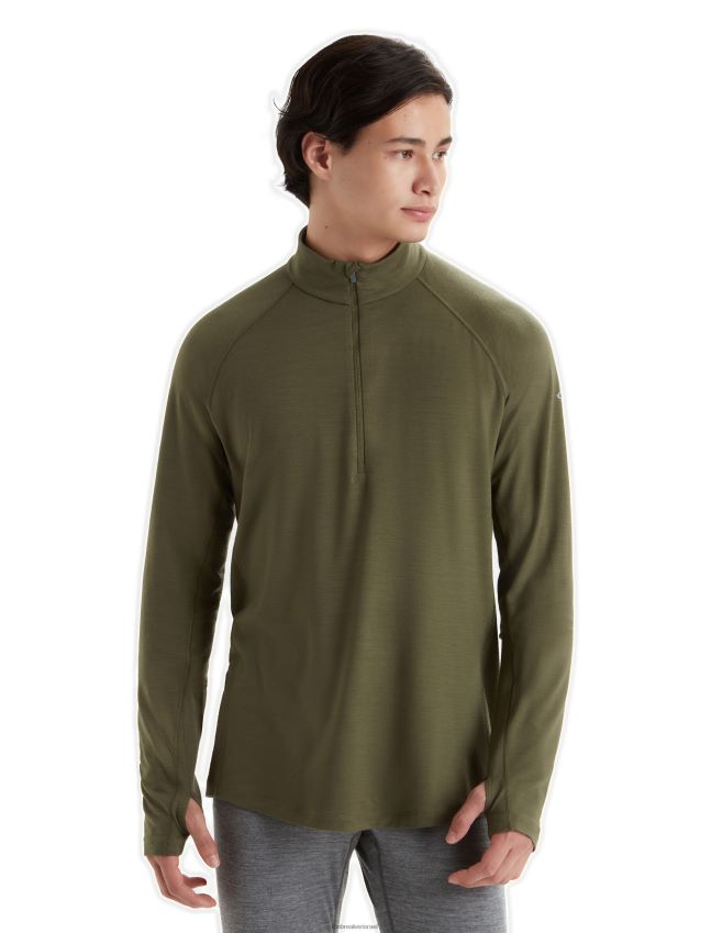 הַלבָּשָׁה Icebreaker bodyfitzone merino 200 zone תרמי שרוול ארוך חצי רוכסן לודן גברים 42N8VN420