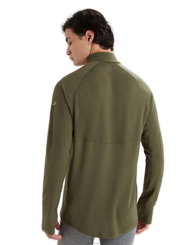 הַלבָּשָׁה Icebreaker bodyfitzone merino 200 zone תרמי שרוול ארוך חצי רוכסן לודן גברים 42N8VN420