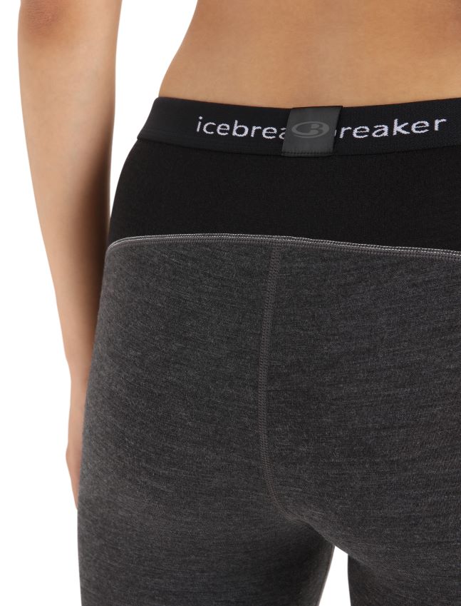 הַלבָּשָׁה Icebreaker bodyfitzone merino 260 zone 3/4 חותלות תרמיות ג'ט אברש/שחור נשים 42N8VN886