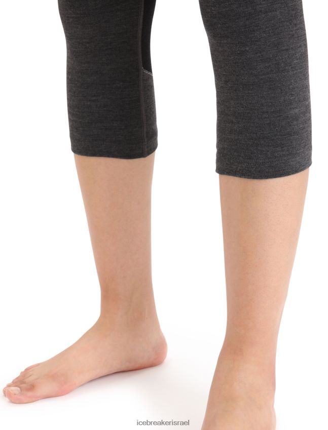 הַלבָּשָׁה Icebreaker bodyfitzone merino 260 zone 3/4 חותלות תרמיות ג'ט אברש/שחור נשים 42N8VN886