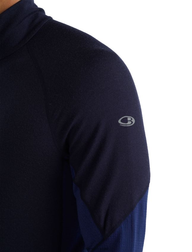 הַלבָּשָׁה Icebreaker bodyfitzone merino 260 zone שרוול ארוך חצי רוכסן עליון תרמי חיל הים חצות/צי המלכותי גברים 42N8VN388