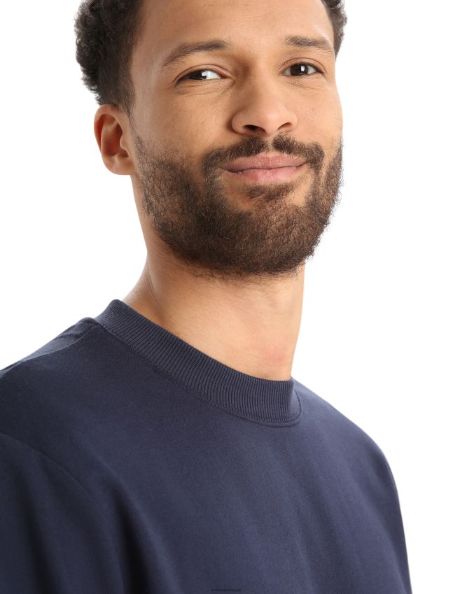 הַלבָּשָׁה Icebreaker סווטשירט מרינו central ii עם שרוולים ארוכים צי חצות גברים 42N8VN222