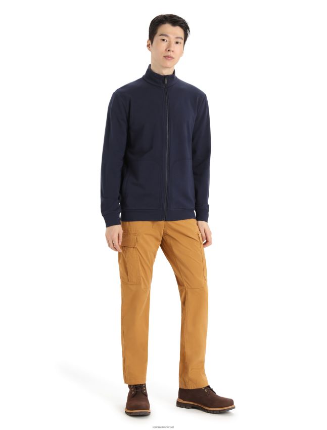 הַלבָּשָׁה Icebreaker מרינו central ii רוכסן עם שרוול ארוך צי חצות גברים 42N8VN360