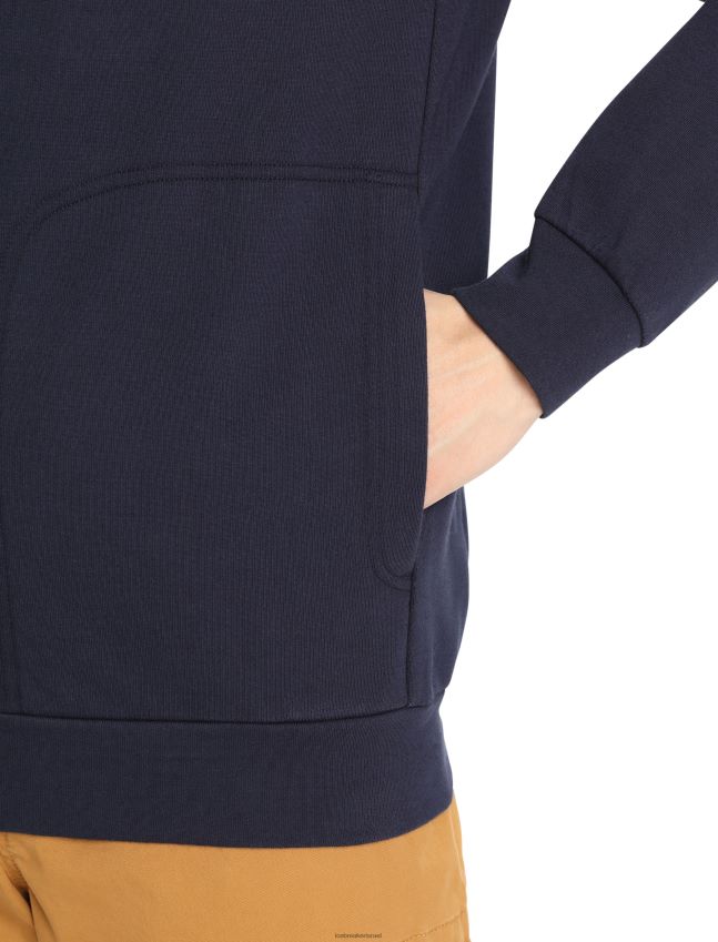 הַלבָּשָׁה Icebreaker מרינו central ii רוכסן עם שרוול ארוך צי חצות גברים 42N8VN360