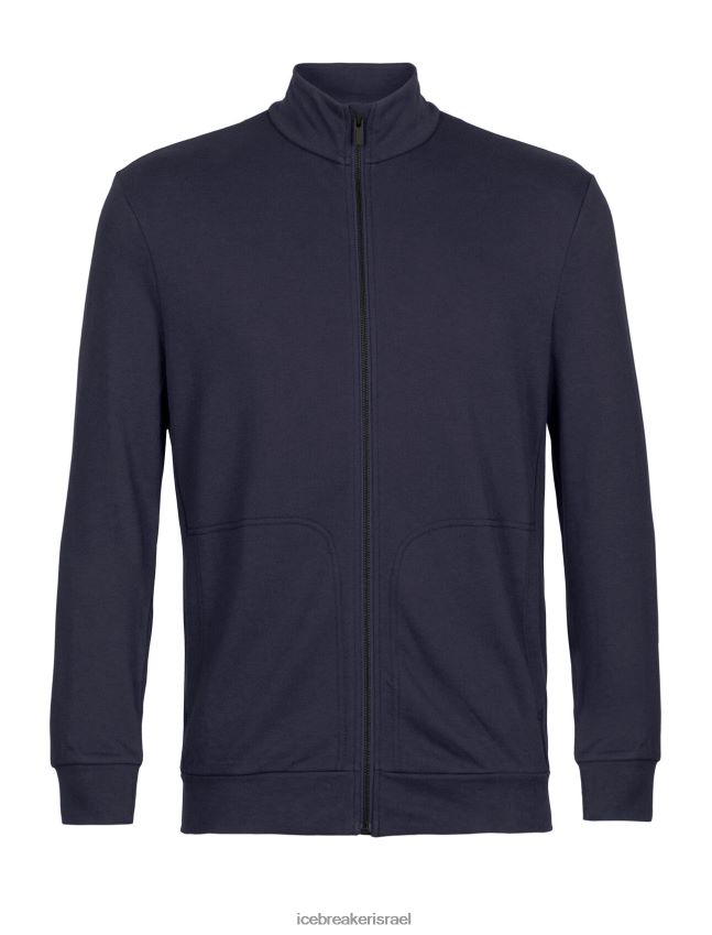 הַלבָּשָׁה Icebreaker מרינו central ii רוכסן עם שרוול ארוך צי חצות גברים 42N8VN360