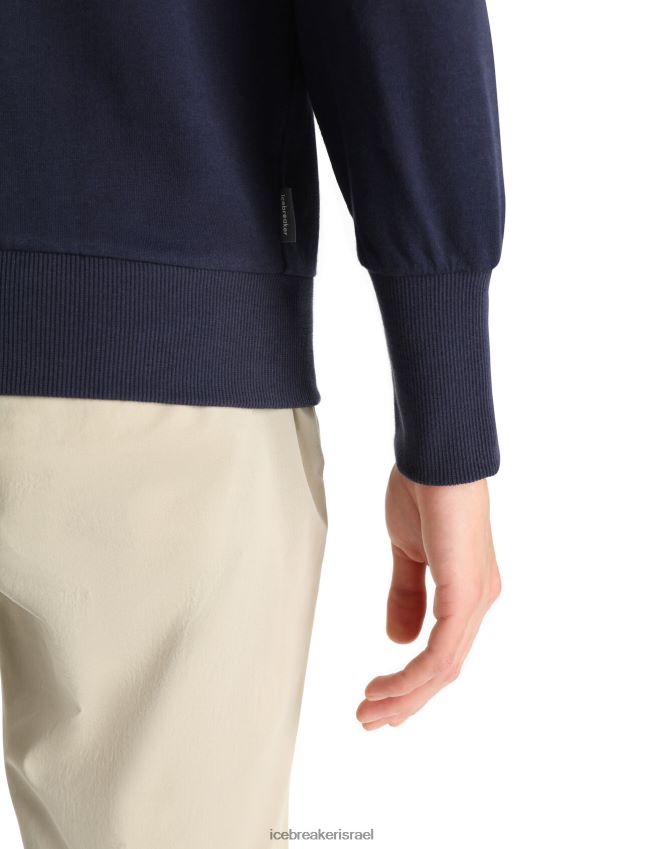 הַלבָּשָׁה Icebreaker סווטשירט מרינו central ii עם שרוולים ארוכים צי חצות נשים 42N8VN704