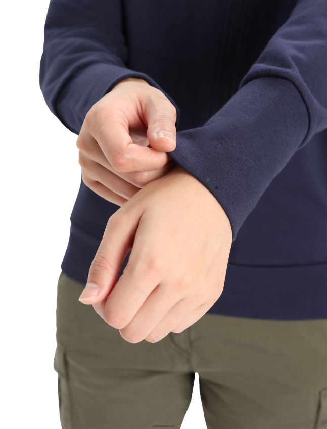 הַלבָּשָׁה Icebreaker מרינו central ii רוכסן עם שרוול ארוך צי חצות נשים 42N8VN881