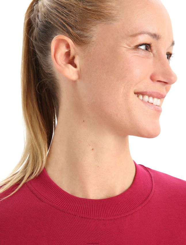 הַלבָּשָׁה Icebreaker סווטשירט מרינו central ii עם שרוולים ארוכים דובדבן נשים 42N8VN882