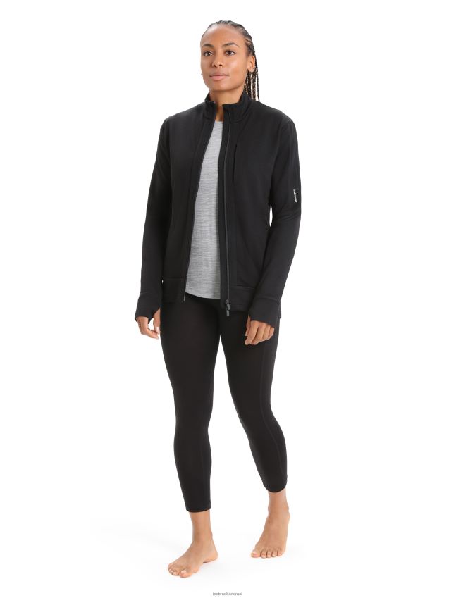 הַלבָּשָׁה Icebreaker גרביונים לגובה של מרינו fastray שָׁחוֹר נשים 42N8VN733