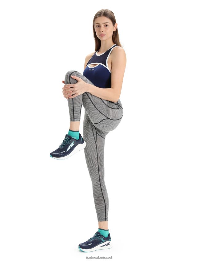 הַלבָּשָׁה Icebreaker קווי רשת מרינו fastray גרביונים לגובה מטרו אברש/שחור נשים 42N8VN749