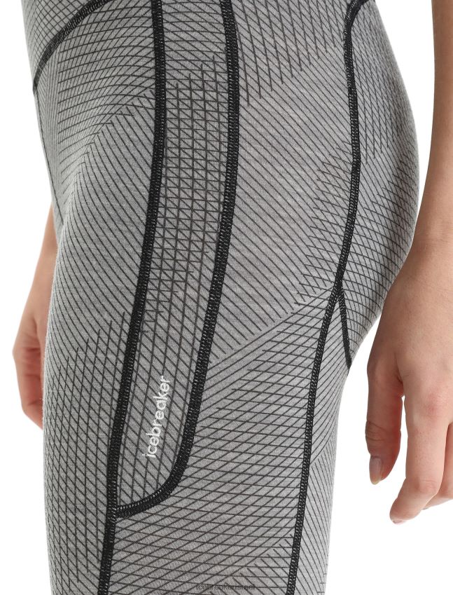 הַלבָּשָׁה Icebreaker קווי רשת מרינו fastray גרביונים לגובה מטרו אברש/שחור נשים 42N8VN749