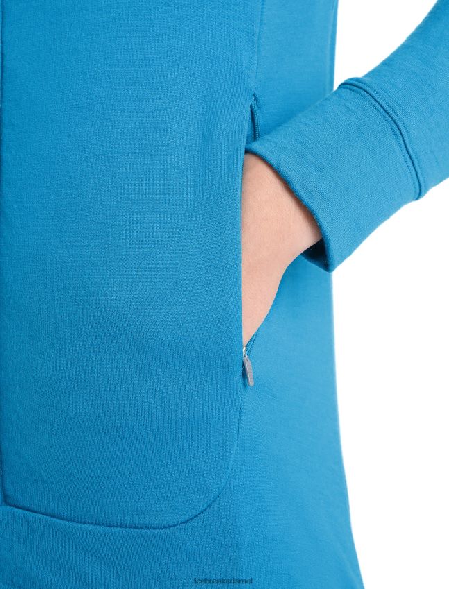 הַלבָּשָׁה Icebreaker מרינו קוואנטום iii רוכסן שרוול ארוך כחול גיאוגרפי גברים 42N8VN213