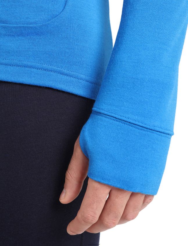 הַלבָּשָׁה Icebreaker מרינו קוואנטום iii רוכסן שרוול ארוך לזוריט גברים 42N8VN428