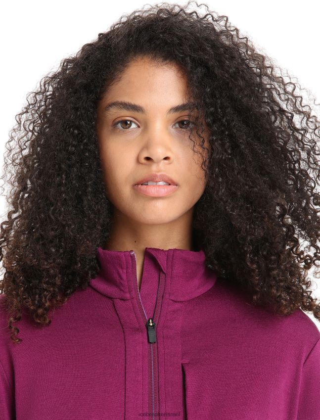 הַלבָּשָׁה Icebreaker מעיל מרינו קוואנטום iii עם שרוולים ארוכים ללכת ברי נשים 42N8VN715