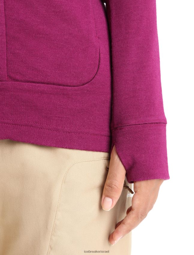 הַלבָּשָׁה Icebreaker מעיל מרינו קוואנטום iii עם שרוולים ארוכים ללכת ברי נשים 42N8VN715