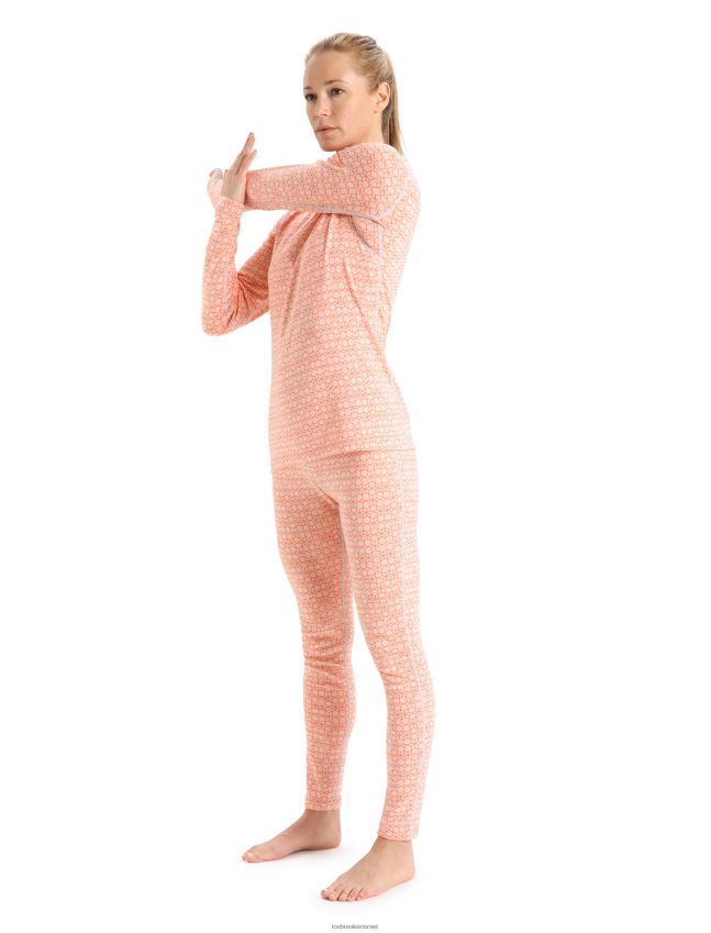 הַלבָּשָׁה Icebreaker merino 250 קודקוד שרוול ארוך Crewe תרמי העליון אלפיני geo שלג/פלאש נשים 42N8VN858