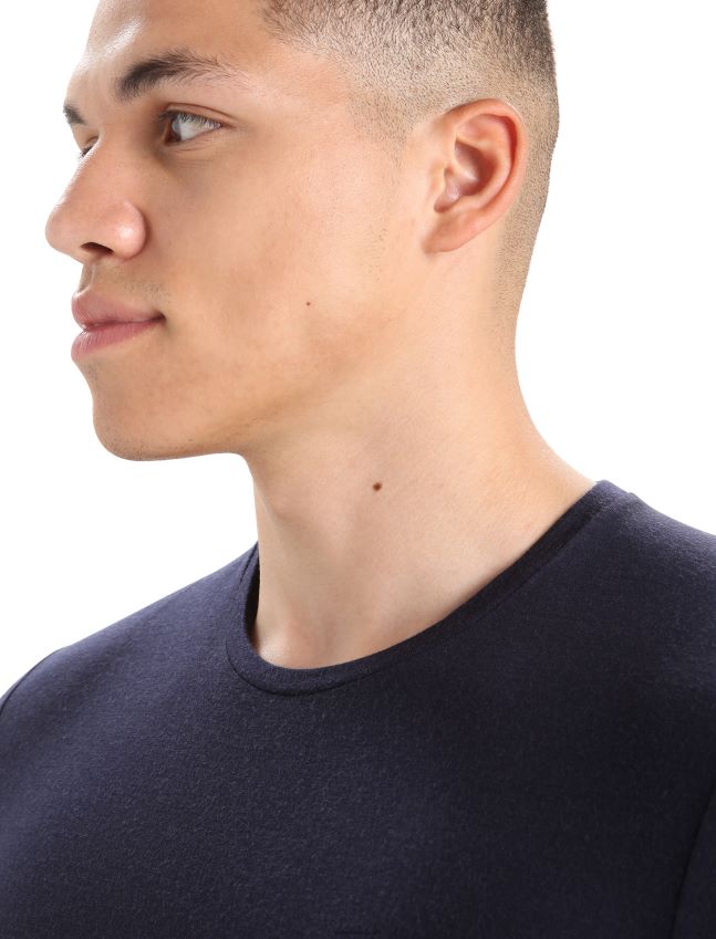 הַלבָּשָׁה Icebreaker חולצת טריקו עם שרוול קצר של merino anatomica צי חצות גברים 42N8VN129