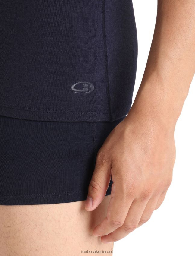 הַלבָּשָׁה Icebreaker חולצת טריקו עם שרוול קצר של merino anatomica צי חצות גברים 42N8VN129