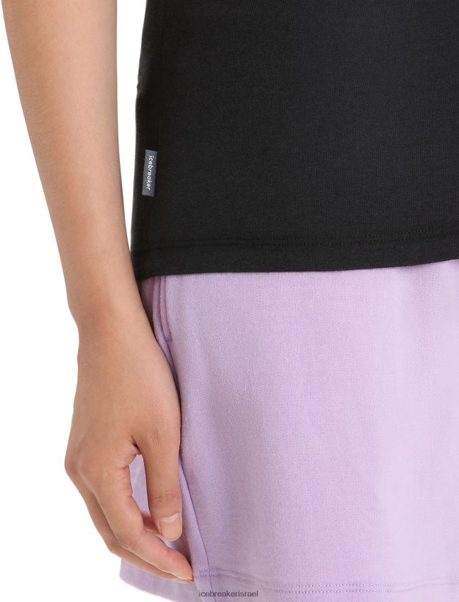הַלבָּשָׁה Icebreaker merino central classic caravan life חולצת טריקו עם שרוולים קצרים שָׁחוֹר נשים 42N8VN662