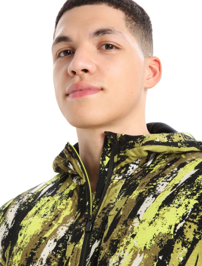 הַלבָּשָׁה Icebreaker merino quantum iii קפוצ'ון עם שרוול ארוך רוכסן משקע שחור / ברק גברים 42N8VN414