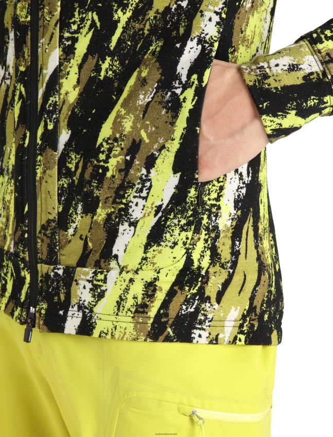 הַלבָּשָׁה Icebreaker merino quantum iii קפוצ'ון עם שרוול ארוך רוכסן משקע שחור / ברק גברים 42N8VN414