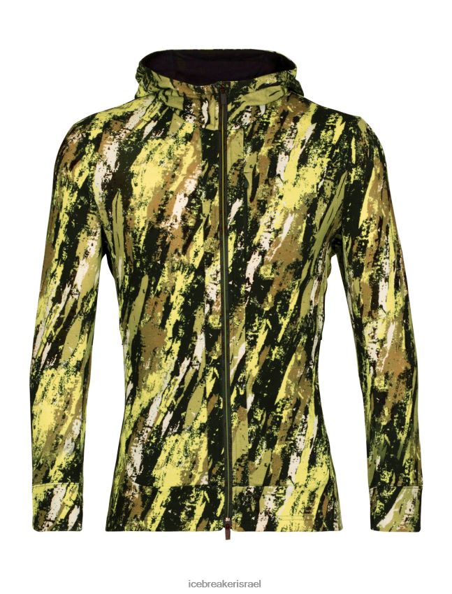 הַלבָּשָׁה Icebreaker merino quantum iii קפוצ'ון עם שרוול ארוך רוכסן משקע שחור / ברק גברים 42N8VN414