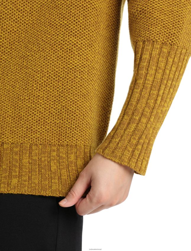 הַלבָּשָׁה Icebreaker סוודר עם צוואר משפך של merino seevista ציפורן/זהב שקט נשים 42N8VN908