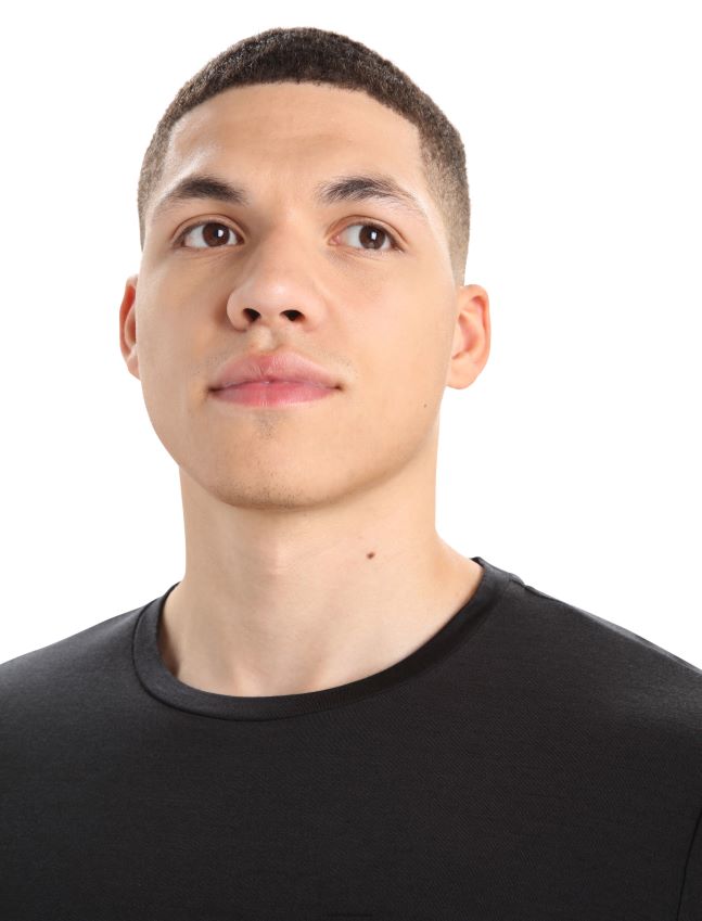 הַלבָּשָׁה Icebreaker חולצת טריקו עם שרוולים ארוכים של merino sphere ii שָׁחוֹר גברים 42N8VN187