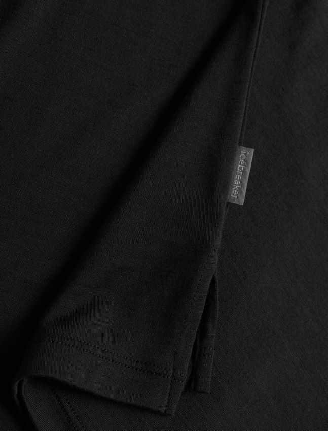 הַלבָּשָׁה Icebreaker חולצת טריקו עם שרוולים ארוכים של merino sphere ii שָׁחוֹר גברים 42N8VN187