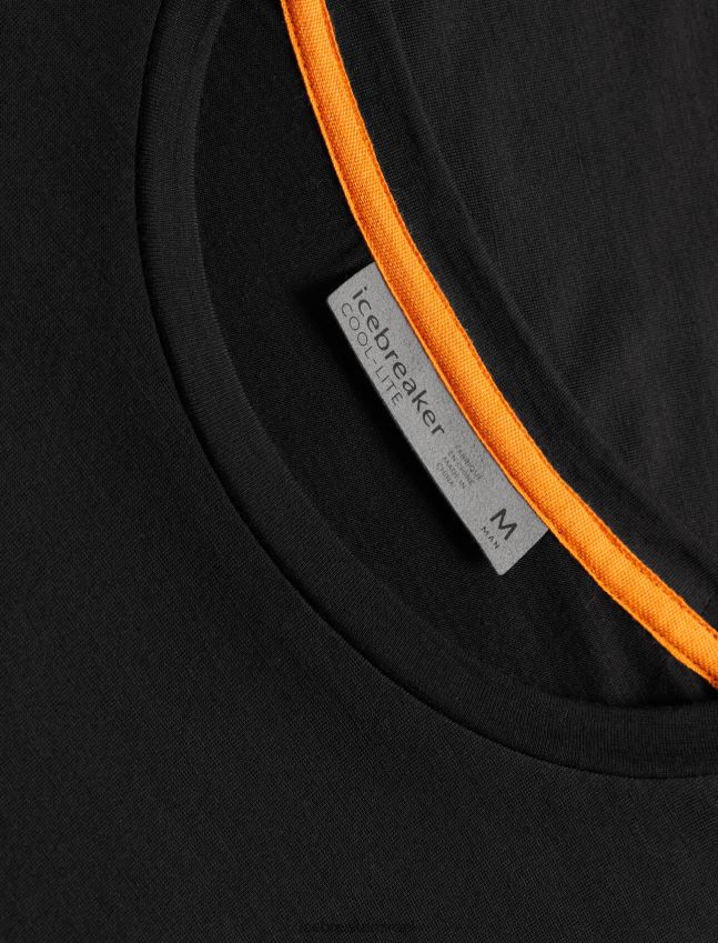 הַלבָּשָׁה Icebreaker חולצת טריקו עם שרוולים ארוכים של merino sphere ii שָׁחוֹר גברים 42N8VN187