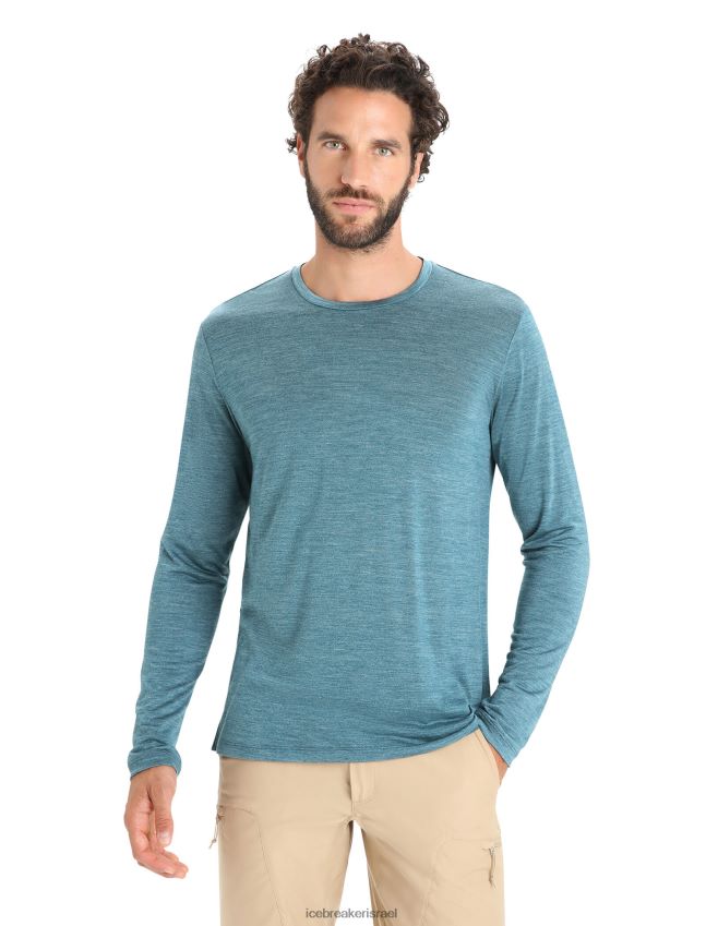 הַלבָּשָׁה Icebreaker חולצת טריקו עם שרוולים ארוכים של merino sphere ii תהילה ירוקה אברש גברים 42N8VN188