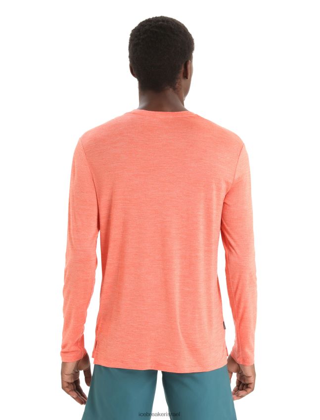 הַלבָּשָׁה Icebreaker חולצת טריקו עם שרוולים ארוכים של merino sphere ii אברש אדמה תוסס גברים 42N8VN189