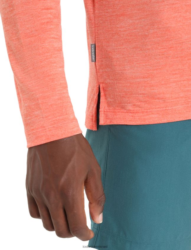 הַלבָּשָׁה Icebreaker חולצת טריקו עם שרוולים ארוכים של merino sphere ii אברש אדמה תוסס גברים 42N8VN189