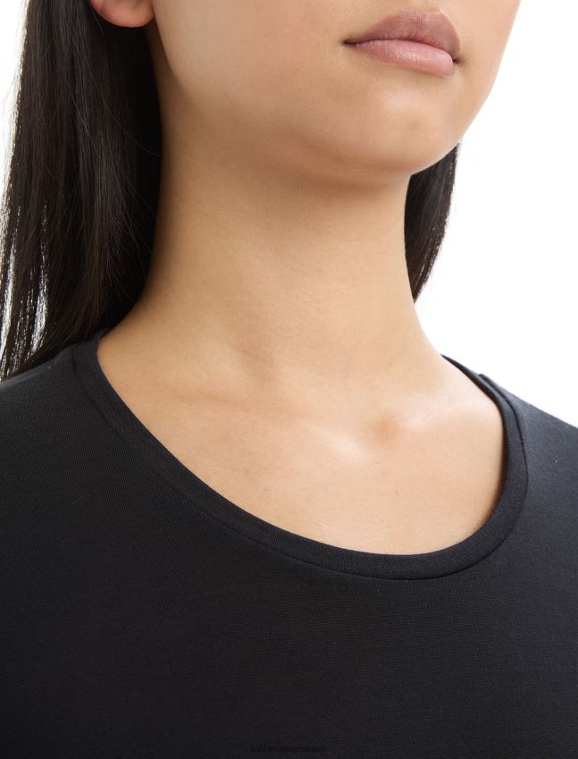 הַלבָּשָׁה Icebreaker חולצת טריקו עם שרוולים קצרים של merino sphere ii שָׁחוֹר נשים 42N8VN606