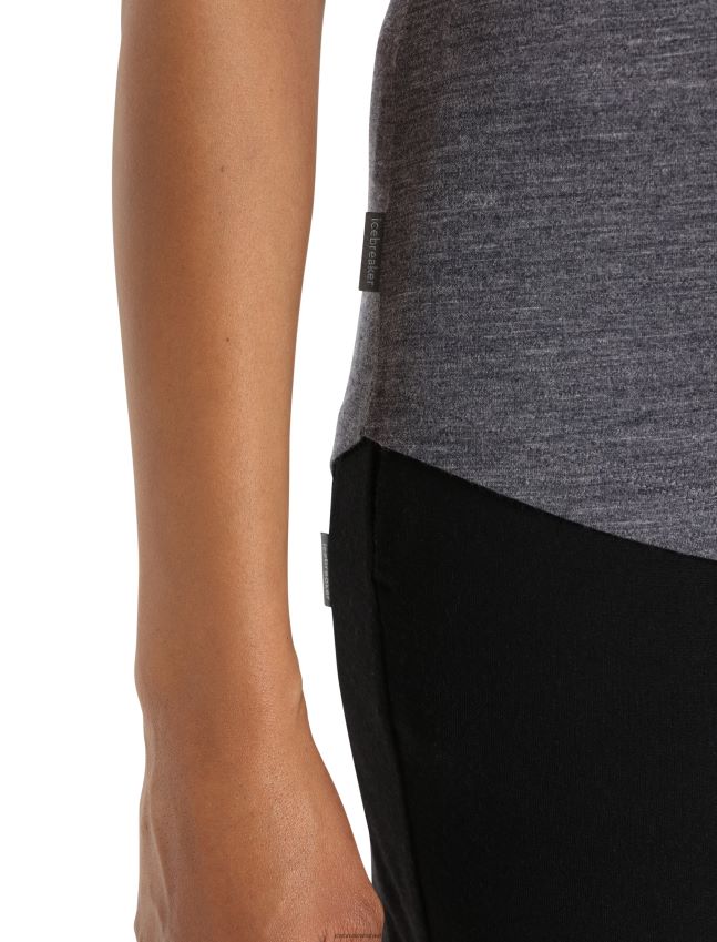 הַלבָּשָׁה Icebreaker חולצת טריקו עם שרוולים קצרים של merino sphere ii אברש חצות נשים 42N8VN607