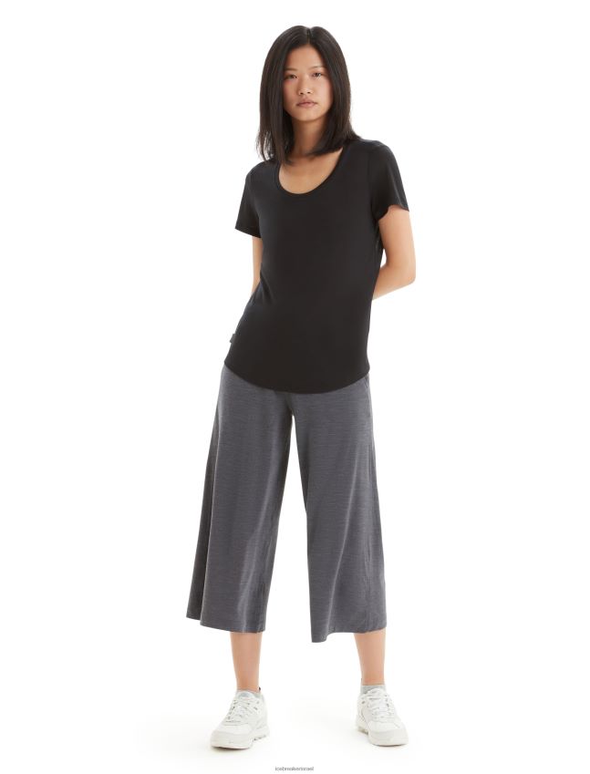 הַלבָּשָׁה Icebreaker חולצת טריקו עם שרוולים קצרים של merino sphere ii שָׁחוֹר נשים 42N8VN611