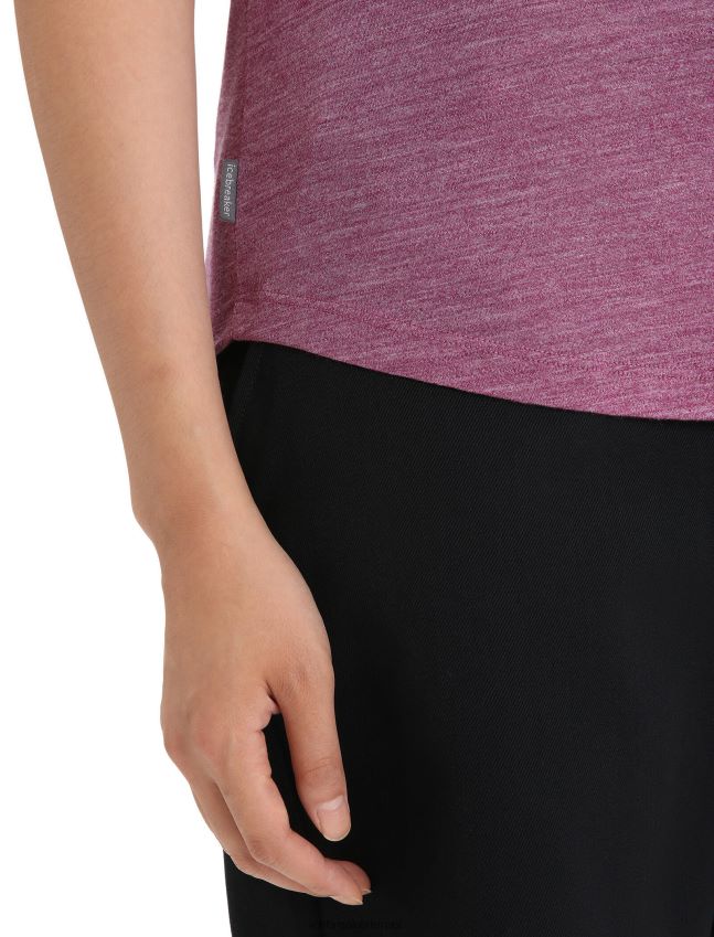 הַלבָּשָׁה Icebreaker חולצת טריקו עם שרוולים קצרים של merino sphere ii לך אברש ברי נשים 42N8VN613