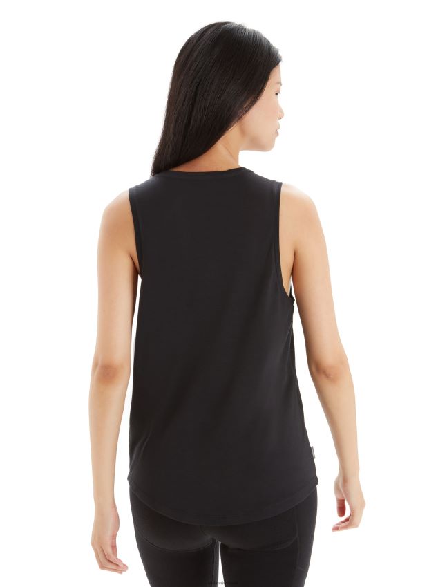 הַלבָּשָׁה Icebreaker טנק merino sphere ii שָׁחוֹר נשים 42N8VN617