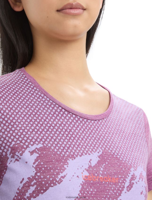 הַלבָּשָׁה Icebreaker שובל לחולצת טריקו עם שרוולים קצרים של merino sphere ii לך אברש ברי נשים 42N8VN660