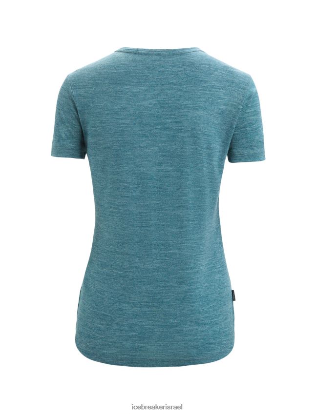 הַלבָּשָׁה Icebreaker שובל לחולצת טריקו עם שרוולים קצרים של merino sphere ii תהילה ירוקה אברש נשים 42N8VN661