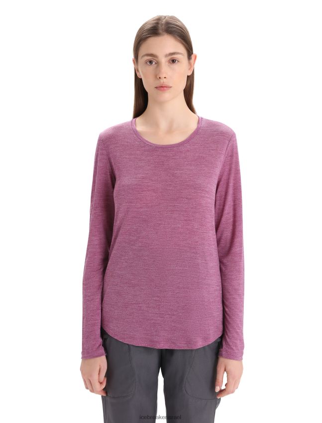 הַלבָּשָׁה Icebreaker חולצת טריקו עם שרוולים ארוכים של merino sphere ii לך אברש ברי נשים 42N8VN691
