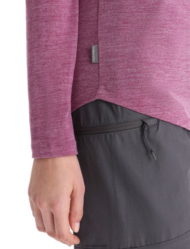 הַלבָּשָׁה Icebreaker חולצת טריקו עם שרוולים ארוכים של merino sphere ii לך אברש ברי נשים 42N8VN691