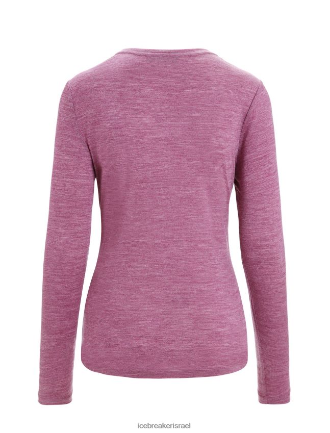 הַלבָּשָׁה Icebreaker חולצת טריקו עם שרוולים ארוכים של merino sphere ii לך אברש ברי נשים 42N8VN691