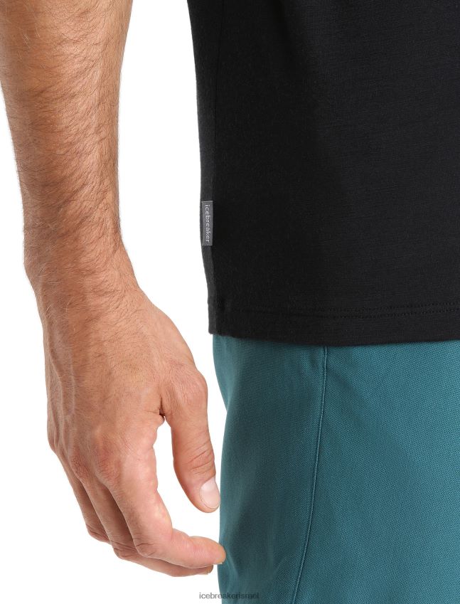 הַלבָּשָׁה Icebreaker merino tech lite ii חולצת טריקו עם שרוולים קצרים שָׁחוֹר גברים 42N8VN14