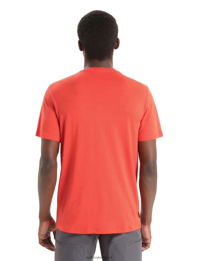 הַלבָּשָׁה Icebreaker merino tech lite ii חולצת טריקו עם שרוולים קצרים אדמה תוססת גברים 42N8VN15