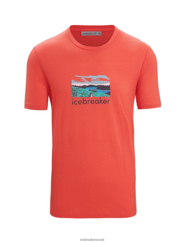 הַלבָּשָׁה Icebreaker merino tech lite ii חולצת טריקו עם שרוולים קצרים אדמה תוססת גברים 42N8VN15
