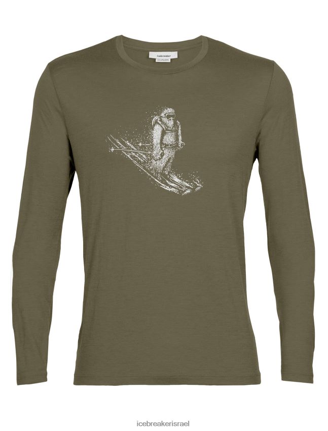 הַלבָּשָׁה Icebreaker merino tech lite ii חולצת טריקו עם שרוולים ארוכים סקי יטי לודן גברים 42N8VN343