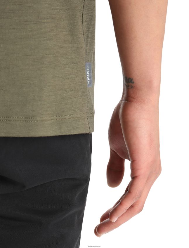 הַלבָּשָׁה Icebreaker merino tech lite ii פסי סקי חולצת טריקו עם שרוולים קצרים לודן גברים 42N8VN347